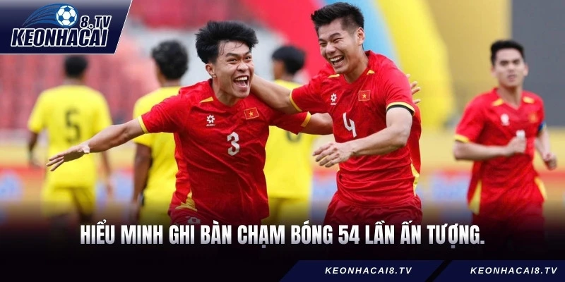 Hiểu Minh ghi bàn chạm bóng 54 lần ấn tượng
